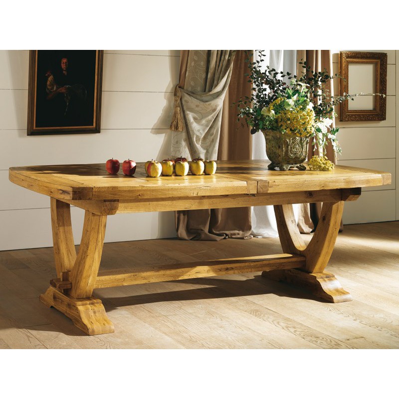 Table monastère pied en V chêne massif - Nogent