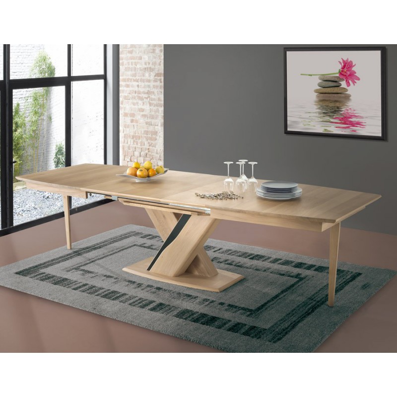 Table tonneau plateau bois - Ceram