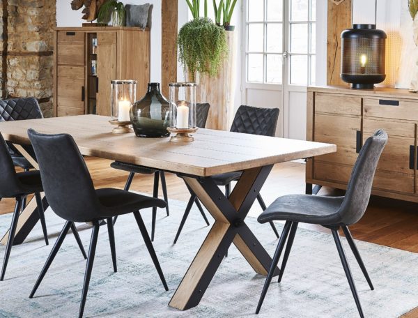 Hudson table pied en croix