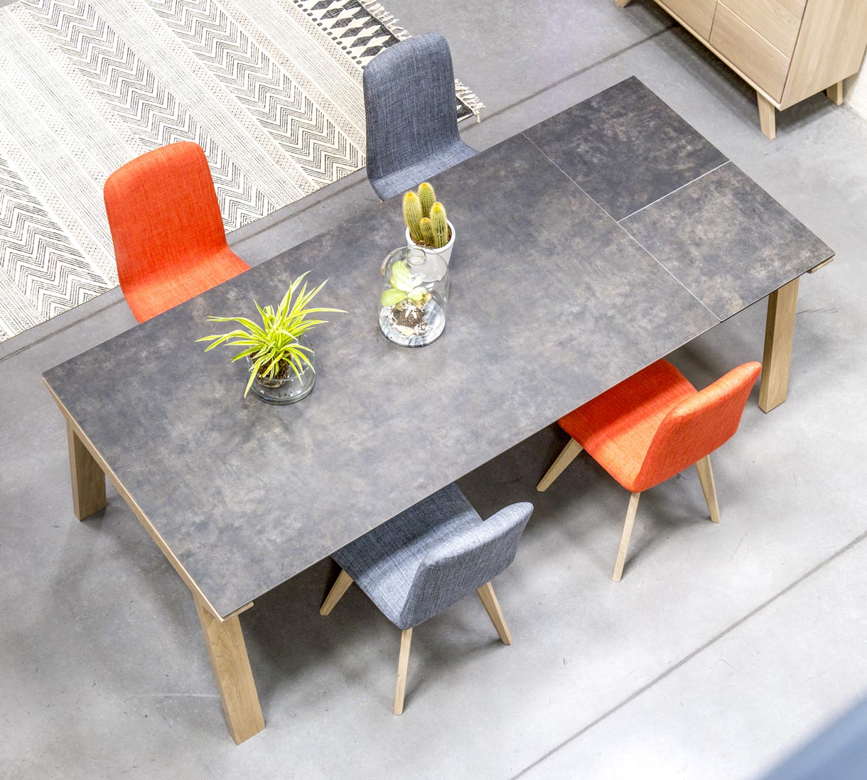 Plateau V pied 7 une allonge