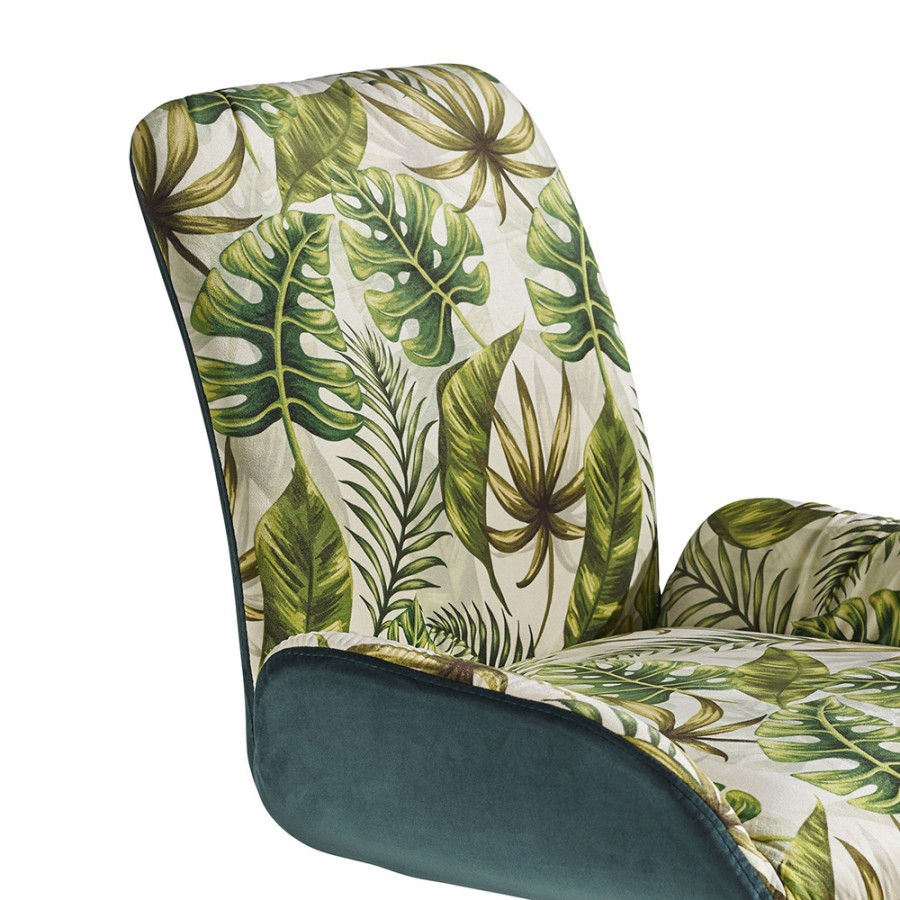 Chaise pivotante avec motif feuilles Chaise pivotante avec motif feuilles Chaise pivotante avec motif feuilles CHAISE PIVOTANTE EDEN AVEC MOTIF FEUILLES 3
