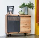 Meuble d’entrée 1 porte coulissante style atelier – Fusion