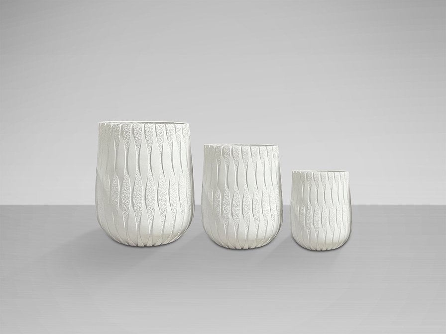 JASMIN – Set de 3 cache-pots blancs – Image 3