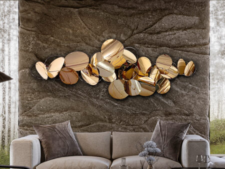 SERENITY – Sculpture murale or rose