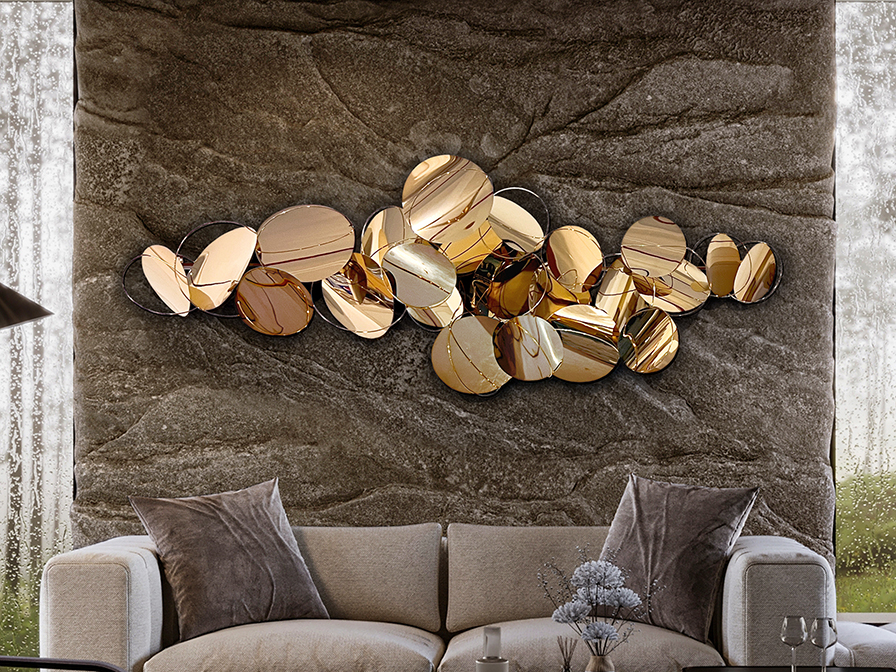 SERENITY – Sculpture murale or rose