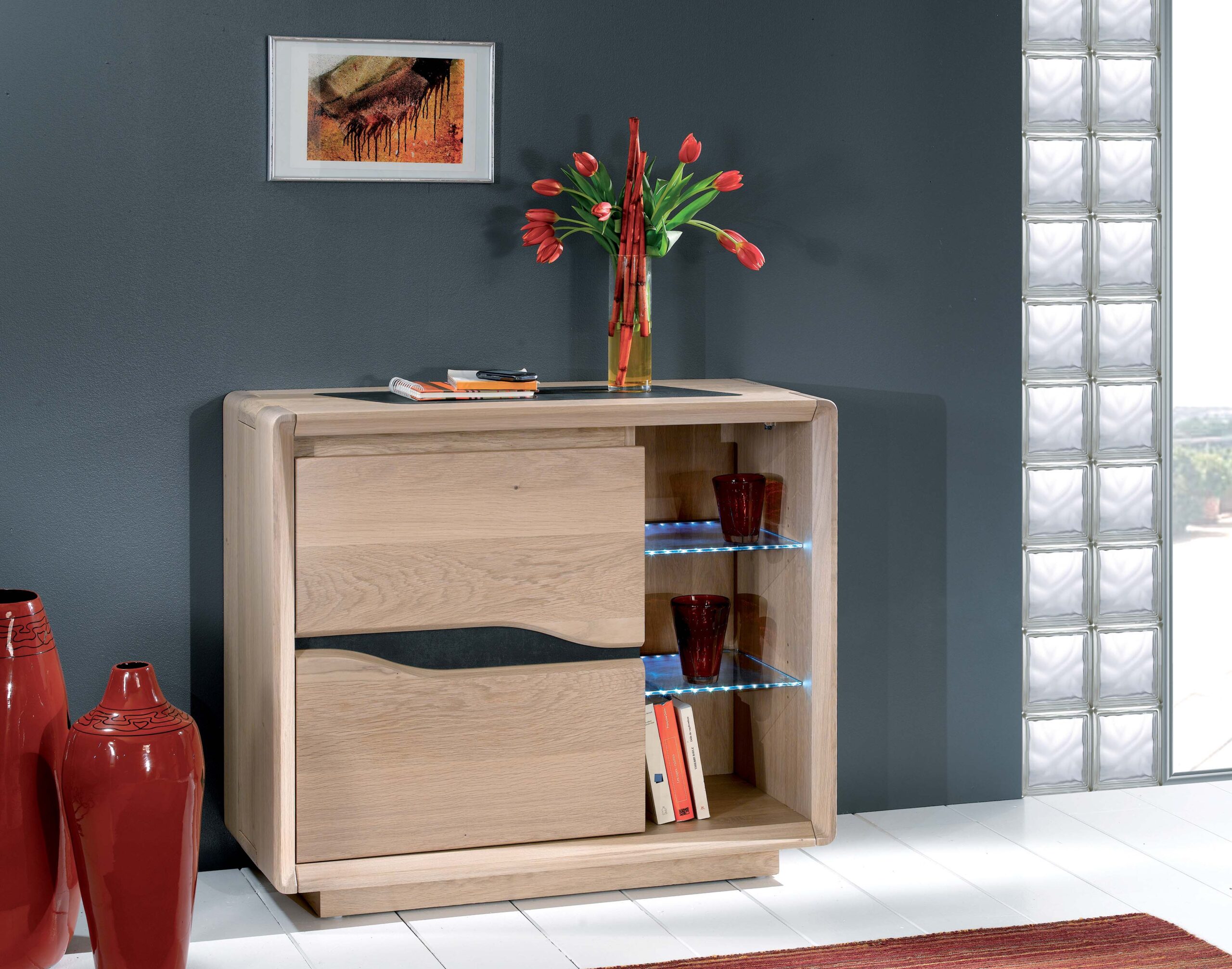 CERAM – Meuble d'entrée 1 porte 1 niche (CE910)
