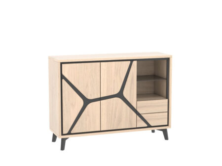 NÉO – Meuble d'appui 2 portes, 1 tiroir, 1 niche (NE921A)