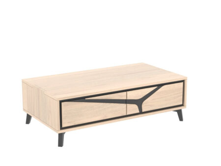 NÉO – Table basse rectangle 2 tiroirs (NETB1265)