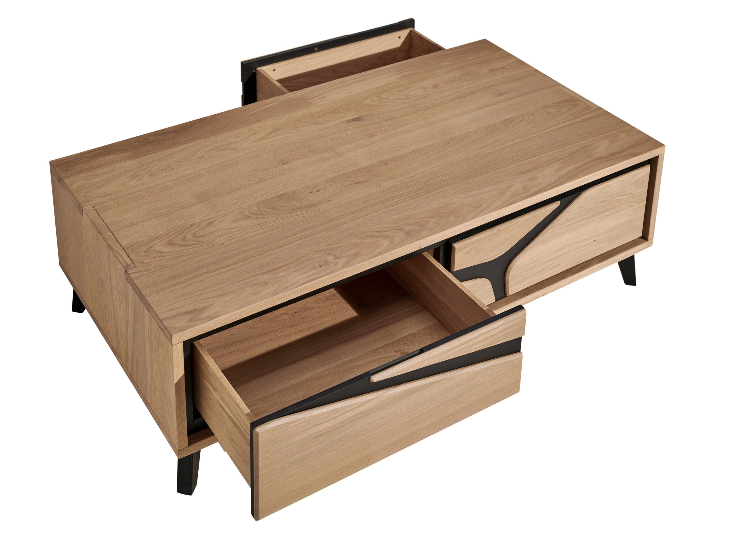 NÉO – Table basse rectangle 2 tiroirs (NETB1265) – vue 2
