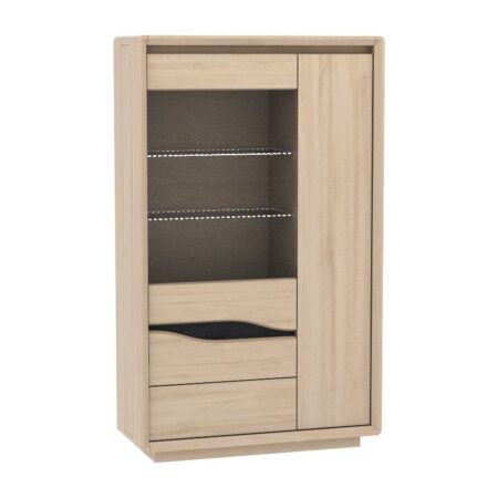 CERAM – Vitrine 1 porte vitrée 1 pleine 1 tiroir (CE521)