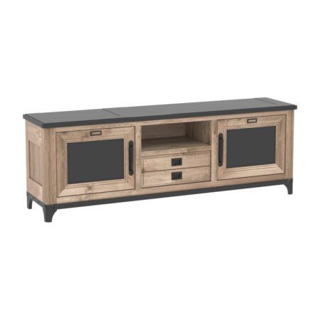 INDUS – Meuble TV 2 portes 1 tiroir 1 niche (IN821)