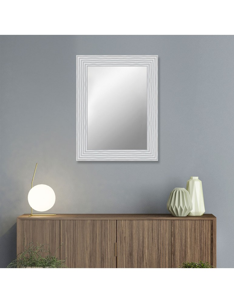 Miroir encadré Malmö blanc – Cadraven – vue 2