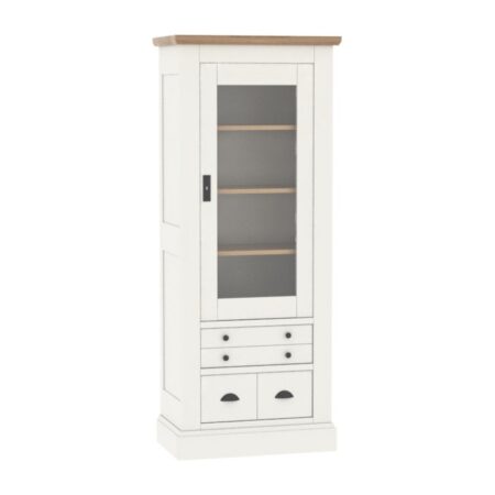 ROMANCE – Vitrine 1 porte 2 tiroirs (RO512)