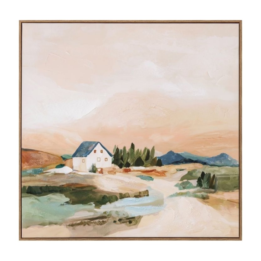 Tableau paysage cadre bois 80 x 80 cm – Socadis (TA7188)